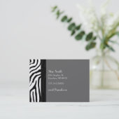 任意のカラーカード上の上品なゼブラのスキン 名刺 (スタンド正面)