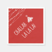 任意のカラークリスムカツリーキュートチャラララ スタンダードカクテルナプキン (正面)