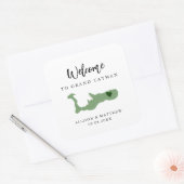 任意のカラーグランドケイマン結婚ズのウェルカムバッグまたはボックス スクエアシール (封筒)