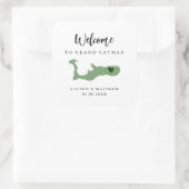 任意のカラーグランドケイマン結婚ズのウェルカムバッグまたはボックス スクエアシール (バッグ)