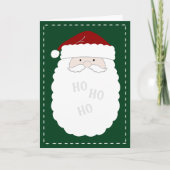 任意のカラーシンプルサンタホリデーグリーティングカード シーズンカード (正面)
