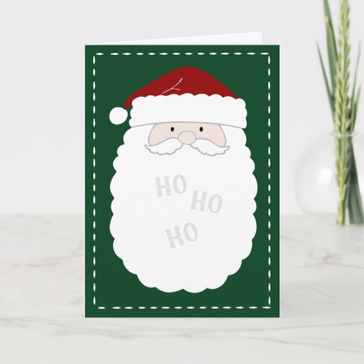 任意のカラーシンプルサンタホリデーグリーティングカード シーズンカード (正面)