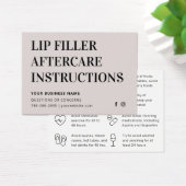 任意のカラーシンプルリップフィラーボトックスアフターケアカード (デスク)