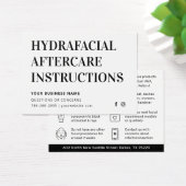 任意のカラーシンプルHYDRA顔アフターケアアドバイスカード (デスク)