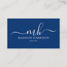 任意のカラースクリプトイニシャルと名刺の名前