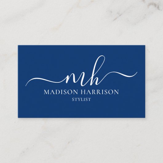 任意のカラースクリプトイニシャルと名刺の名前 名刺 (正面)