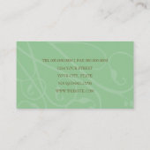 任意のカラースクロールつる植物名刺 名刺 (裏面)