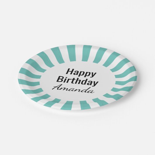 任意のカラースターバストストライプ大事な行事 ペーパープレート (アングル)