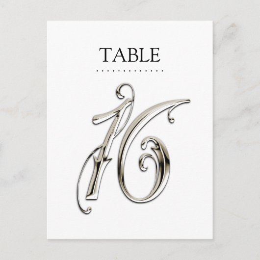 任意のカラーテーブル番号ファンシーSilver ポストカード (正面)