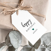 任意のカラーハートハッピーバースデーギフトラベル、誕生日 ギフトタグ