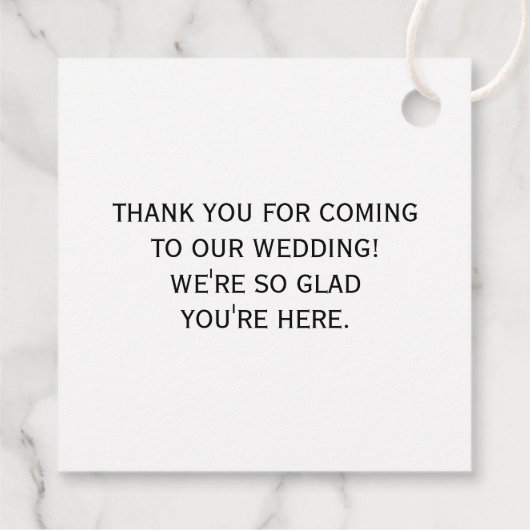 任意のカラーハート結婚のウェルカムギフトラベル フェイバータグ (裏面)