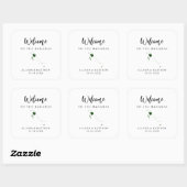 任意のカラーバハマ結婚のウェルカムバッグまたはボックス スクエアシール (シート)