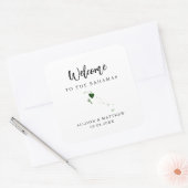 任意のカラーバハマ結婚のウェルカムバッグまたはボックス スクエアシール (封筒)