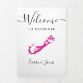 任意のカラーバミューダ結婚のバッグ歓迎の日程 三つ折りプログラム (カバー)