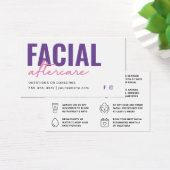 任意のカラーピンクの顔のアフターケア指示カード (デスク)