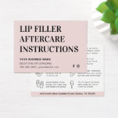 任意のカラーピンクリップフィラーBotox AfterCareカード (デスク)