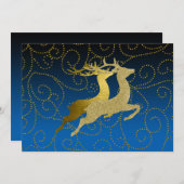 任意のカラーブラック2グラデーション金ゴールドトナディアホリデイ シーズンカード (正面/裏面)