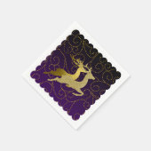 任意のカラーブラック2グラデーション金ゴールドトナディアホリデイ スタンダードカクテルナプキン (角)