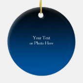 任意のカラーブラック2グラデーション金ゴールドトナディアホリデイ セラミックオーナメント (裏面)