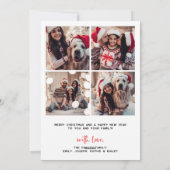 任意のカラーボウ | Happy Howlidays with Pet Photo シーズンカード (裏面)