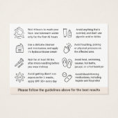 任意のカラーマイクロニードリングアフターケア指示カード (裏面)