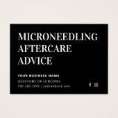任意のカラーマイクロニードリングアフターケア指示カード (正面)