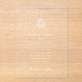 任意のカラーミニマリストディスコボール | ウェディング アクリル招待状 (正面)