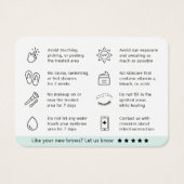 任意のカラーミントパウダーグラデーションブローズアフターケアアドバイス (裏面)