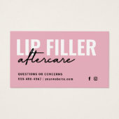 任意のカラーリップフィラー命令アフターケア広告カード (正面)
