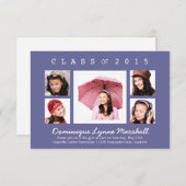 任意のカラー写数々の真の卒業 招待状 (正面/裏面)