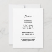 任意のカラー写真の卒業 招待状 (裏面)