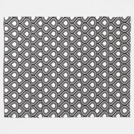 任意のカラー抽象芸術ティアドロップMCMパターン フリースブランケット (正面(横))