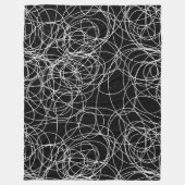 任意のカラー抽象芸術渦巻形の落書き フリースブランケット (正面)