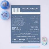 任意のカラー歯ブラシ、歯科、歯医者の広告 チラシ (シングル)