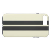 任意のカラー背景 & ブラック カー レース ストライプ Case-Mate iPhoneケース (裏面(横))