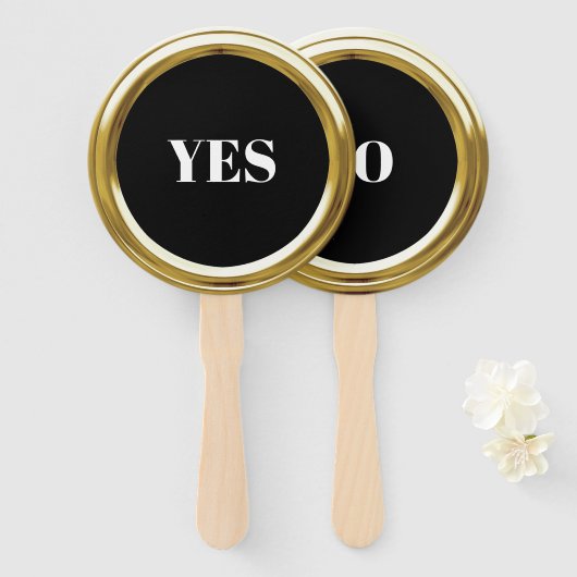 任意のカラー金ゴールドフレームゲームパドル ハンドファン (正面&裏面)