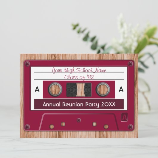 任意のカラー高校懇親会パーティー 招待状 (スタンド正面)