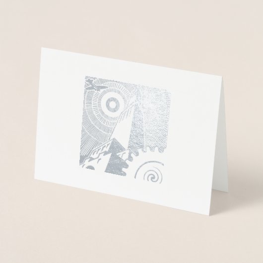 任意のクラシック大事な行事のアールデコカード 箔カード (正面)