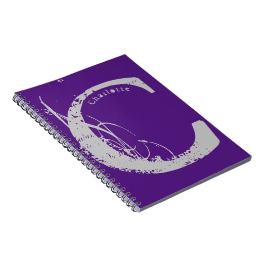 任意のグランジ名前の巨大アルファベット文字C ノートブック (右側)