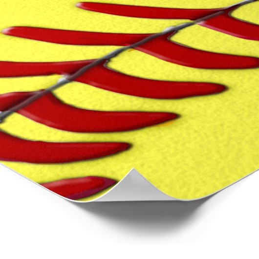 任意のサイズのパーソナライズされたソフトボールのポスター、あなたのテキスト ポスター (角)