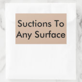 任意のサーフェスへの吸着 長方形シール (バッグ)