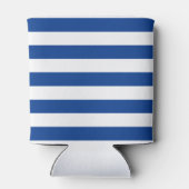 任意のストライプ色の青い名前をカスタムする 缶クーラー (裏面)