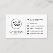 任意のソーシャルメディアにロゴWebサイトをモダン追加 名刺 (正面)