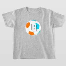 任意のチームカラーを選択するジャージーナンバサッカー Tシャツ