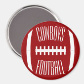 任意のチームカラー&文字カスタムサッカースポーツコーチ マグネット (正面/裏面)