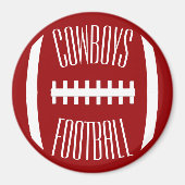 任意のチームカラー&文字カスタムサッカースポーツコーチ マグネット (正面)