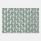 任意のテキスト タイポグラフィー ウッド パイン ファームハウス クリスマス ラッピングペーパーシート (正面3)