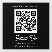 任意のテキスト ビジネス QR コード ウィンドウサイン (シート)