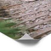 任意のテーマブライダルシャワーようこそ書道写真 ポスター (角)