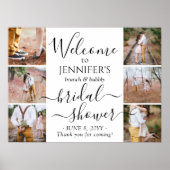 任意のテーマブライダルシャワーようこそ6フォトコラージュ ポスター (正面)